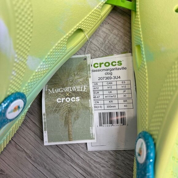 Crocs X Margaritaville NWT Men's 12 Limited Edition Classic Clog Green Vacation - Picture 8 of 10